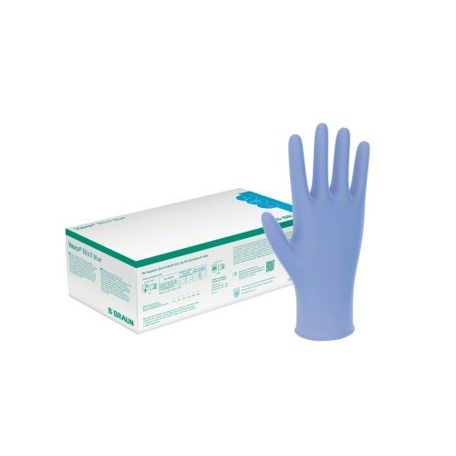 Gants jetables en nitrile B. Braun Vasco "XL", blancs, non stériles, sans poudre ni latex, UE : 100 pièces, 107000140