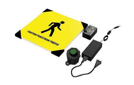 Combo bouton poussoir Ergomat Kinetic Ergo & panneau LED 60 cm, ERGO-KSB- combo 60-D