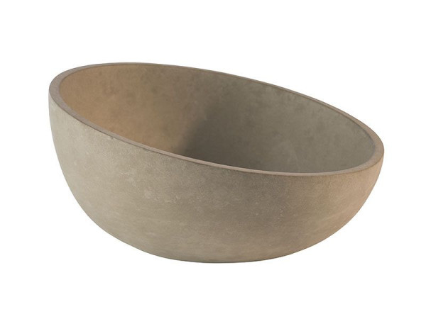Bol APS -ELEMENT-, Ø 22 cm, hauteur : 6 / 10,5 cm, béton, 1,1 litre, avec fond adapté aux meubles, 30000