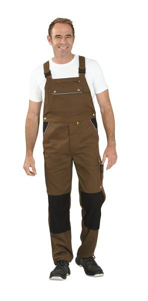 Salopette Planam Canvas 320, marron/noir, taille 64, 2136064