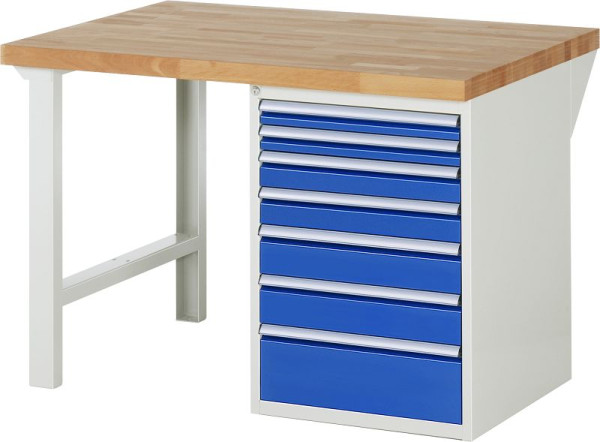 Etabli RAU série 7000 - modèle 7517-1, L1250 x P900 x H890 mm, base système L1250 x P850 x H850 mm, 03-7517A1-129B4M.11