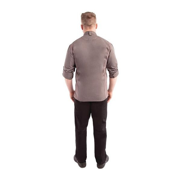 Chef Works Urban Hartford veste de chef unisexe avec fermeture éclair à manches longues gris S, BB263-S