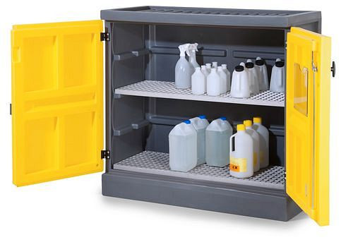 Armoire climatique DENIOS PolsStore, plastique, L 120 cm, 2 grilles, type PS 1211-2