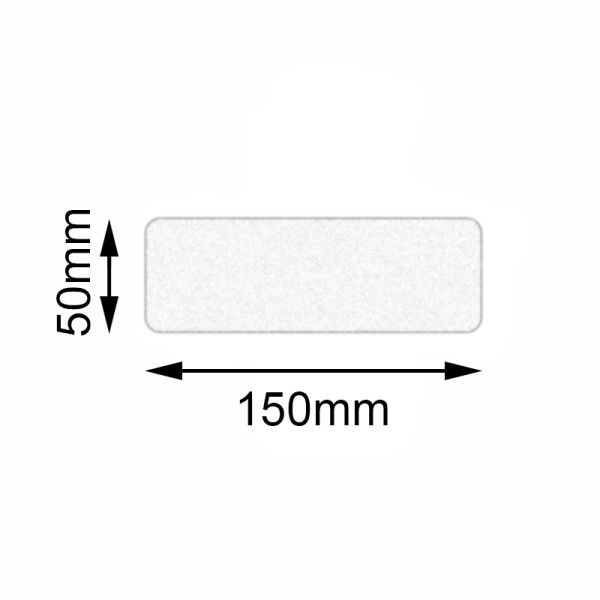 Marqueur de sol Mehlhose rectangle blanc de sécurité 50x150mm, UE: 10 pièces, KSES1V10