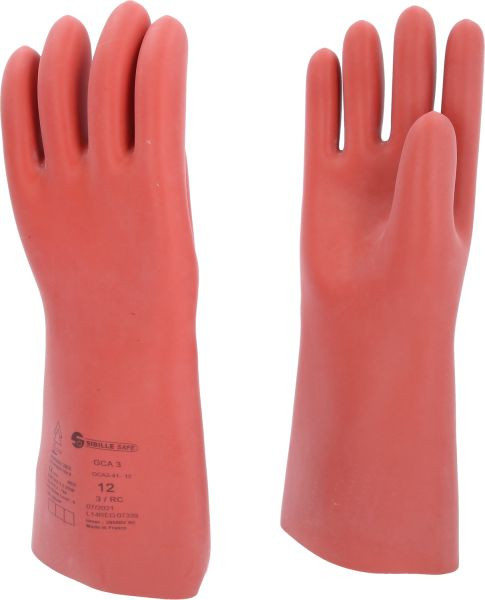 KS Tools Gant de protection pour électricien avec protection mécanique et thermique, taille 12, classe 3, rouge, longueur : 410 mm, 117.0015