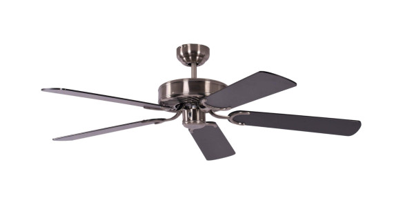 Ventilateur de plafond Pepeo Potkuri Aged Silver / Black 132 cm avec chaînette, 1336201232v3