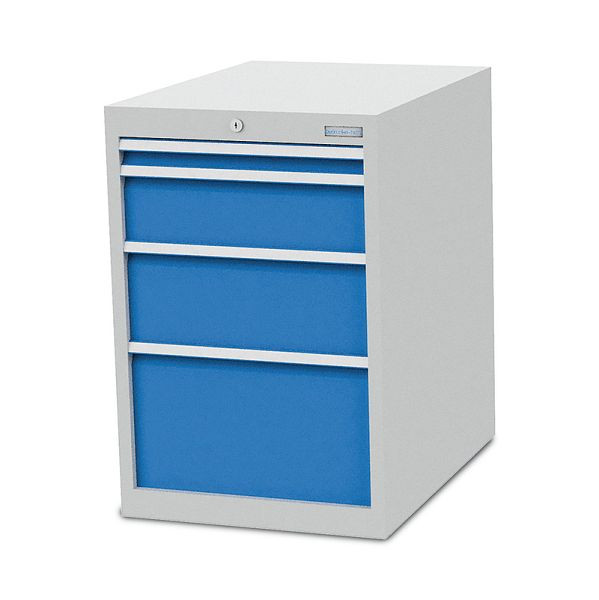 Armoire à tiroirs Bedrunka+Hirth, profondeur 736 mm, R 18-24, 4 x tiroirs, 555 x 736 x 819 mm, 580/1111VB
