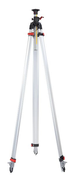 NESTLE trépied élévateur en aluminium mi-lourd, autobloquant, 200-394cm, tête en aluminium, niveau à bulle et embout en caoutchouc, 13402000