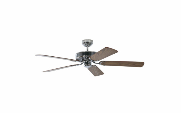 Ventilateur de plafond Pepeo Potkuri acier / chêne 132 cm avec chaînette, 13322010132v2