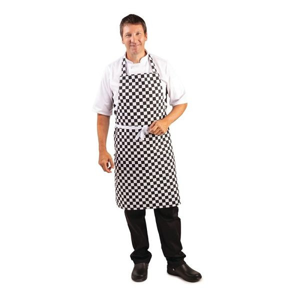 Whites Tablier de dossard, noir et blanc à carreaux, A275