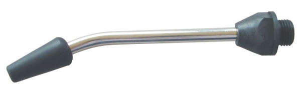 Buse rallonge ELMAG, courbée (acier nickelé), alésage 2,3 mm, avec embout caoutchouc 110mm, AG M12x1,25, pour soufflettes, 32513