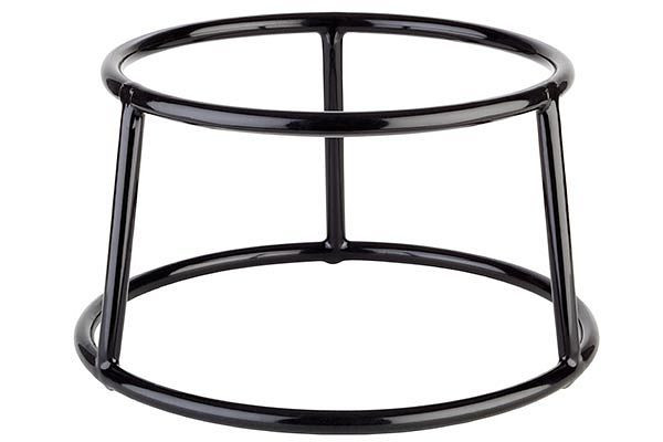 Support de buffet APS -MULTI ROUND-, Ø 15,5 / 18 cm, hauteur : 10 cm, métal, revêtement noir, avec revêtement en caoutchouc antidérapant, 33270