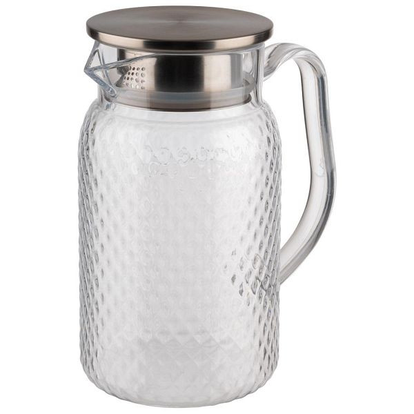 Pichet à jus/eau APS en transparent Ø 10 cm, hauteur : 19 cm, 1 litre, 10692