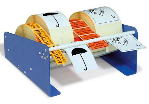 Distributeur d'étiquettes de table DENIOS, largeur utile jusqu'à 315 mm, 299653