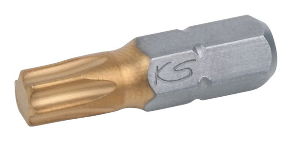 KS Tools Embout TIN 1/4" Torx, 25 mm, T10, paquet de 5, 911.3651