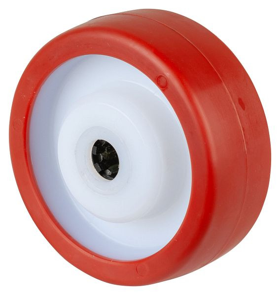 Roue en polyuréthane à rouleaux BS, jante en plastique, roulement à rouleaux en acier inoxydable, diamètre de la roue : 100 mm, pack : 2 pièces, B28.100