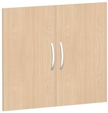 geramöbel jeu de portes battantes pour une largeur d'armoire de 800 mm, y compris amortisseur de porte, non verrouillable, 2 hauteurs de classeurs, hêtre, S-382700-B