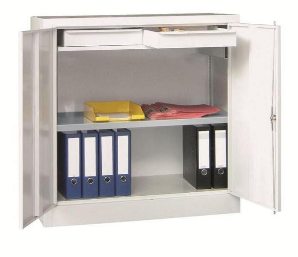 Armoire à portes battantes PAVOY avec équipement sans cloison, avec portes en tôle pleine, 32371-100-006