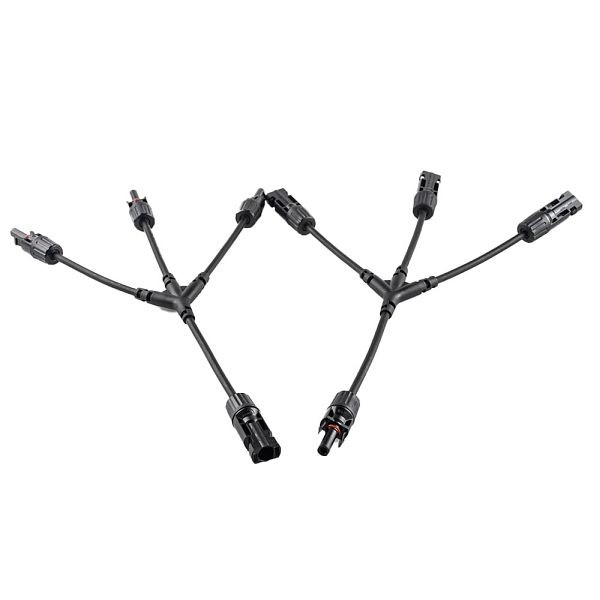 Connecteur en T pour prise de dérivation à 3 voies Offgridtec avec rallonge de câble (paire), 8-01-010338