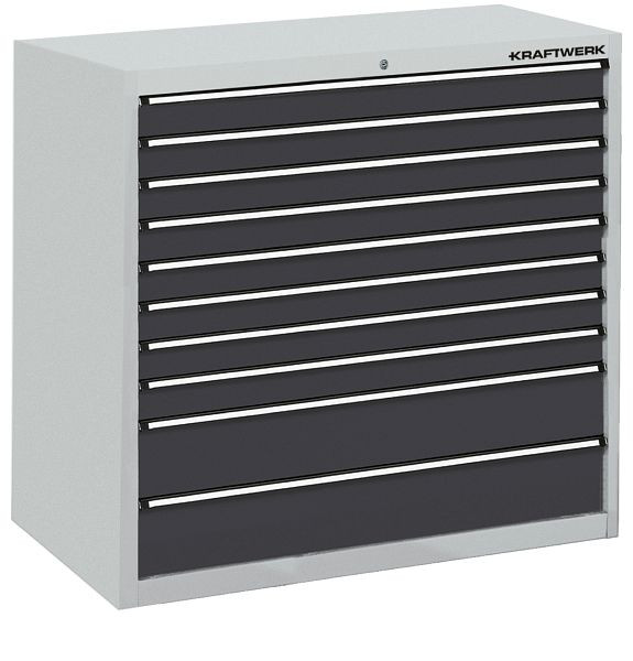 Armoire à tiroirs Kraftwerk 562 avec 10 tiroirs, 1000x1000x695 mm V150, 141100010