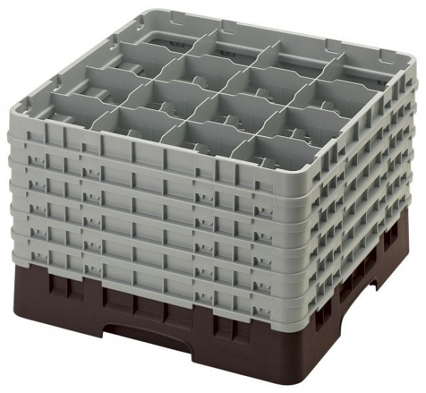 Panier de lavage Cambro 16 compartiments Camrack® Marron, paquet de 2, 16S1214167