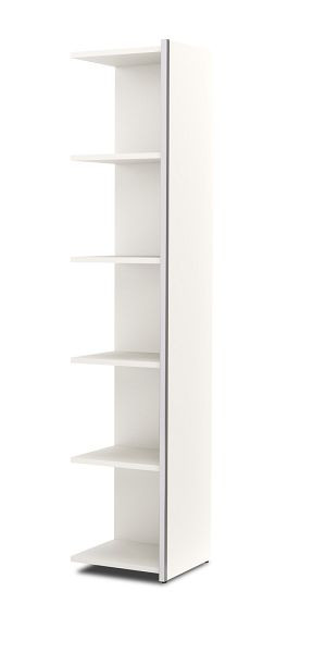 Étagère supplémentaire Kerkmann, 5 OH, Aveto, L 390 x P 380 x H 1830 mm, blanc, 13453510