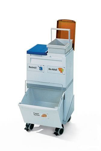 Station de recyclage DENIOS composée de 1 x 30 l + 2 x 15 l bacs de collecte + chariot, 188-873