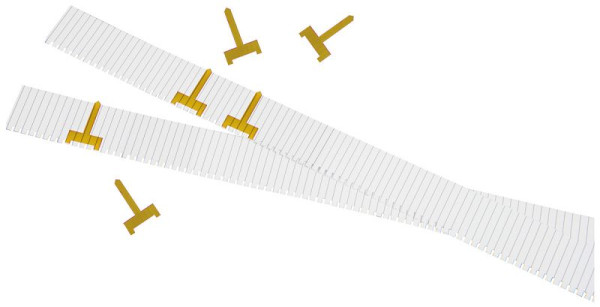 Signaux de planification Eichner pour carte enfichable, étroits, jaunes, UE : 50 pièces, 9085-00065