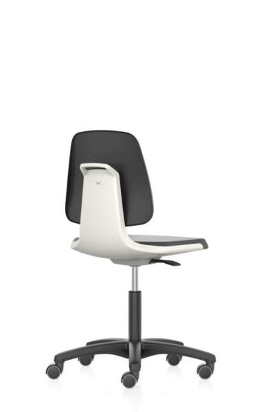siège de travail bimos Labsit avec roulettes, assise H.450-650 mm, tissu, coque d'assise blanche, 9123-5800-3403