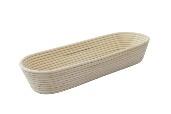 Moule à pain / panier de fermentation Schneider long avec fond tressé, tête ronde 460 x 150 mm, 2000 grammes, 201430