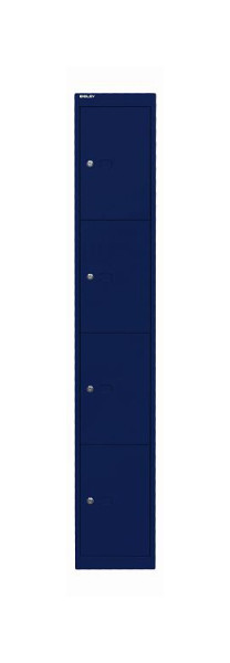 Armoire de bureau Bisley, 1 compartiment, 4 compartiments, bleu oxford, CLK124639