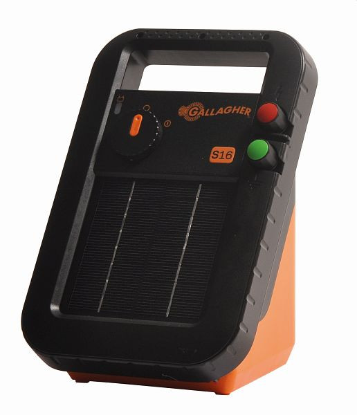 Gallagher S16 avec électrificateur de clôture électrique solaire à batterie, 341316