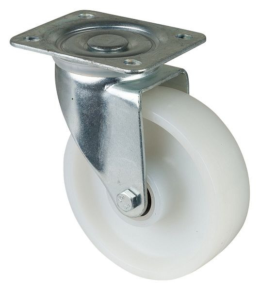 Rouleau de transport BS rollers, largeur de roue 40 mm, roue Ø 125 mm, capacité de charge 300 kg, bande de roulement/corps de roue en plastique, roulement à rouleaux, LB500.B10.126