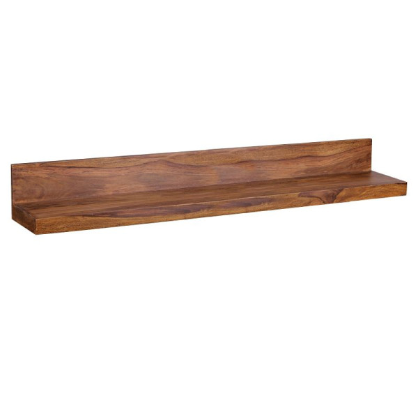Wohnling étagère murale MUMBAI bois de Sesham massif 140 cm, style maison de campagne, bois véritable, produit naturel, WL1.578