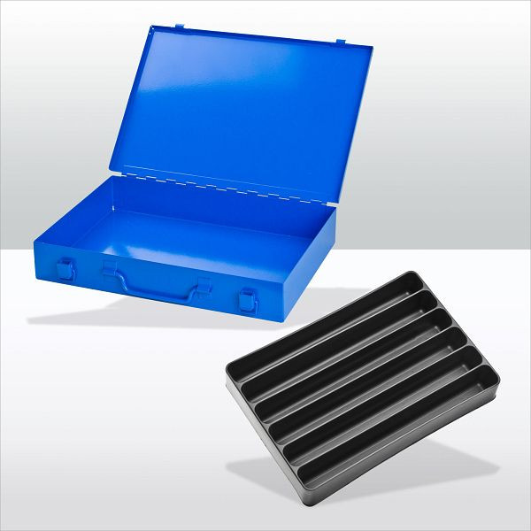 Coffret ADB en tôle d'acier avec verrouillage à tension / 6 fois la même longueur / RAL 5015, 88601