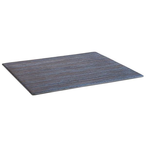 Plateau APS GN 1/2 -LOOPS-, 32,5 x 26,5 cm, hauteur : 1,5 cm, mélamine, intérieur : décor, bleu foncé, extérieur : gris foncé, 85021