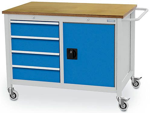 Chariot d'atelier Bedrunka+Hirth T736 R 18-24, 4x150 mm, tiroir à extension totale 100%, 1250 x 750 x 935 mm, 04.12.19V