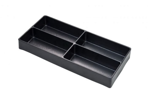 Plateau vide Boxo à 4 compartiments verticaux, UE : 10 pièces, BXP000-7
