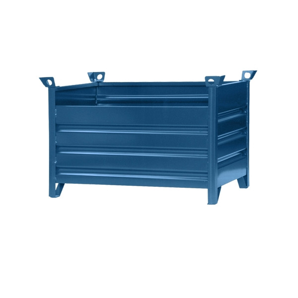 Palette gerbable murale industrielle Eichinger, 1500 kg, LxlxH 1500x1000x750 mm, bleu gentiane, pliable, 13160800000097