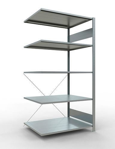 Rayonnage à étagères Schulte, panneau supplémentaire, 5 niveaux de rangement, traverse, charge du compartiment 150 kg, 1006 x 836 x 2000 mm, 278704