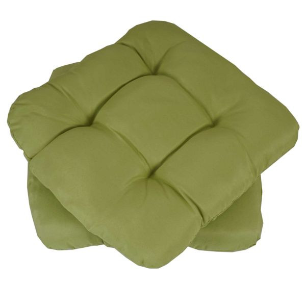 Mendler lot de 2 coussins de siège Dublin, coussins de chaise, 41x38x8cm, vert clair, 37611