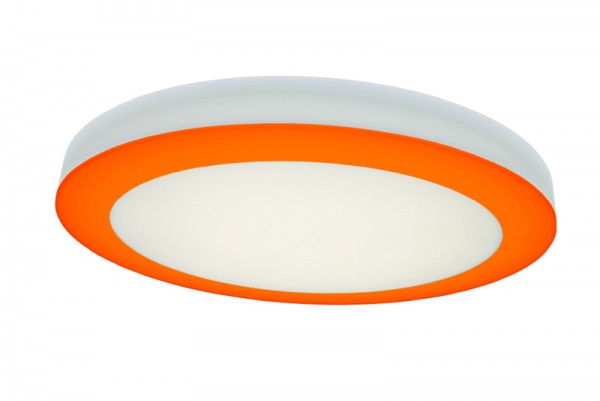 rutec Projekt ASCAR applique et plafonnier DALI diamètre 620mm, H70mm, 230V, 55W, IP20, 4000K, CRI80 - orange, PBE224