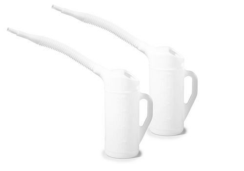Verre doseur DENIOS en polyéthylène (PE), 2,0 litres, bec flexible, gradué, UE : 2 pièces, 255-917