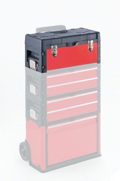 Boîte à outils Metra, coffre à roulettes rouge, 10720