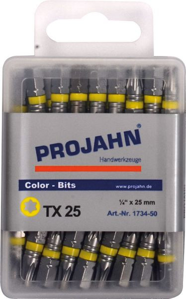 Embout marqué Projahn 1/4" L25 mm TX T10 paquet de 50, 1731-50