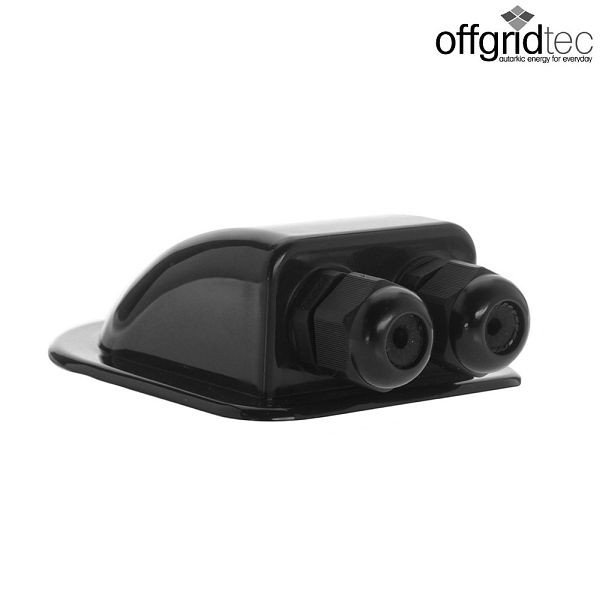 Goulotte de toit Offgridtec 2 volets noire pour câble diamètre 3-12 mm, 8-01-006415