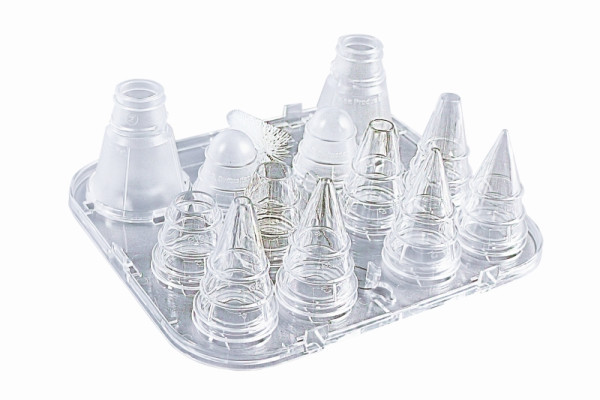 Jeu de cassettes à passe-fils Schneider en polycarbonate, transparent, Ø 1, 2, 3, 5, 7, 9, 13, 15 mm, 196600
