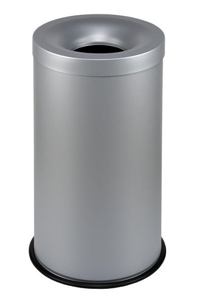 Orgavente GRISU, poubelle de sécurité en acier revêtu par poudre de couleur grise, H x Ø 585x335 mm, 50L, 770012