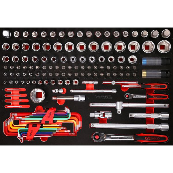 KS Tools PERFORMANCEplus jeu d'outils 137 pièces clé à douille 1/4'+1/2', 811.1137