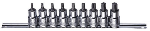 Boxo Jeu de douilles 1/2" TX 9 pièces, B-T1209R